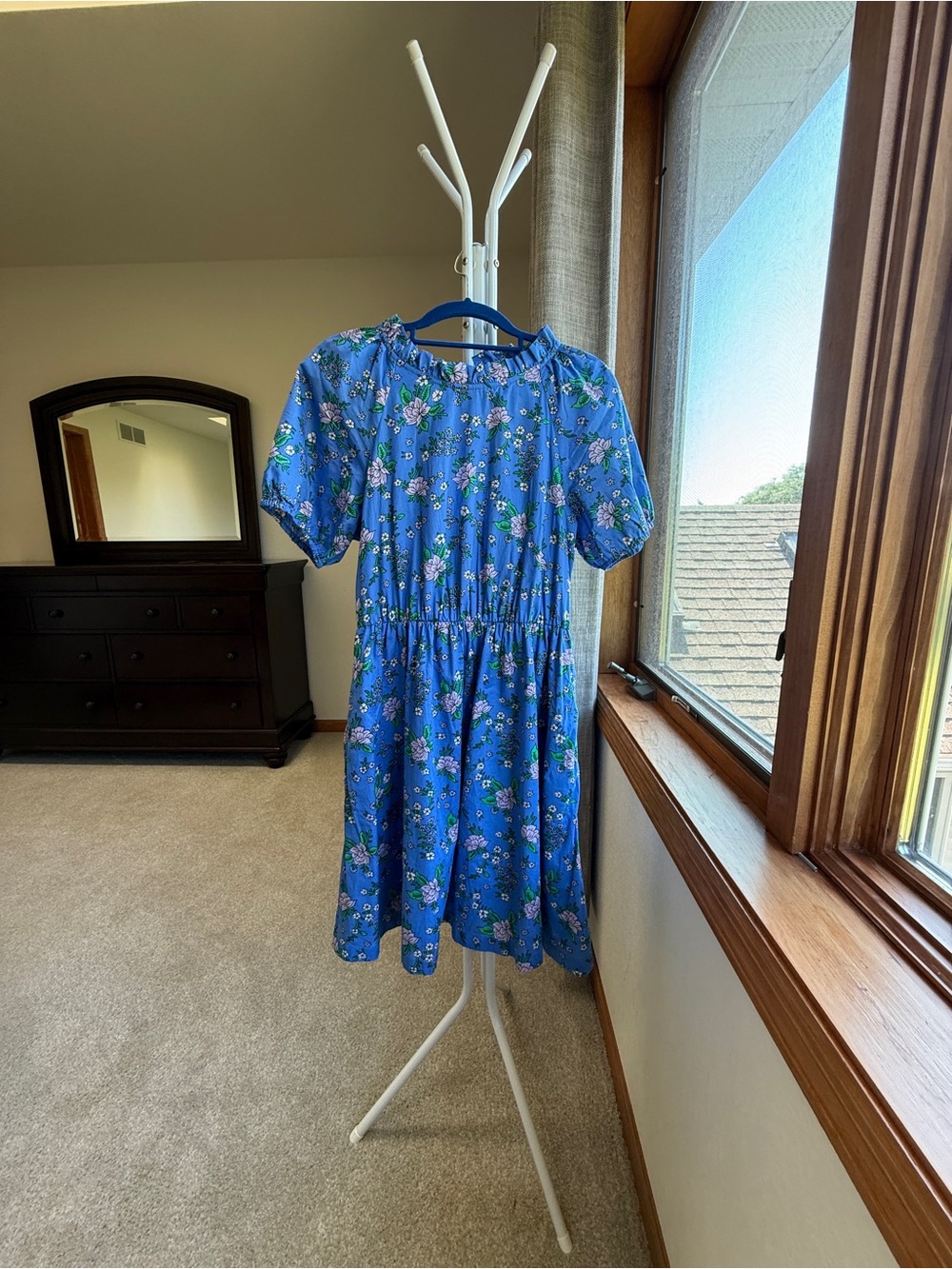 J Crew Blue Floral Dress Size 4 - Picture 7 of 13
